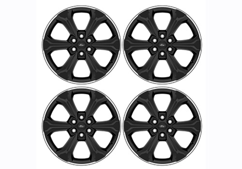 Ford F-150 Wheel Kit - Ford Racing - Black w/Machined Face - `24-`25